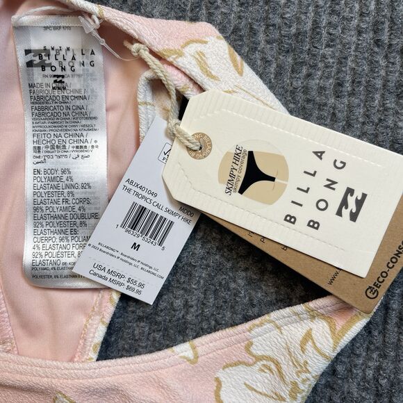 Billabong Medium Bikini Bottom Tropics Call Skimpy Hike Fit Floral Low Waist NEW - Picture 6 of 10